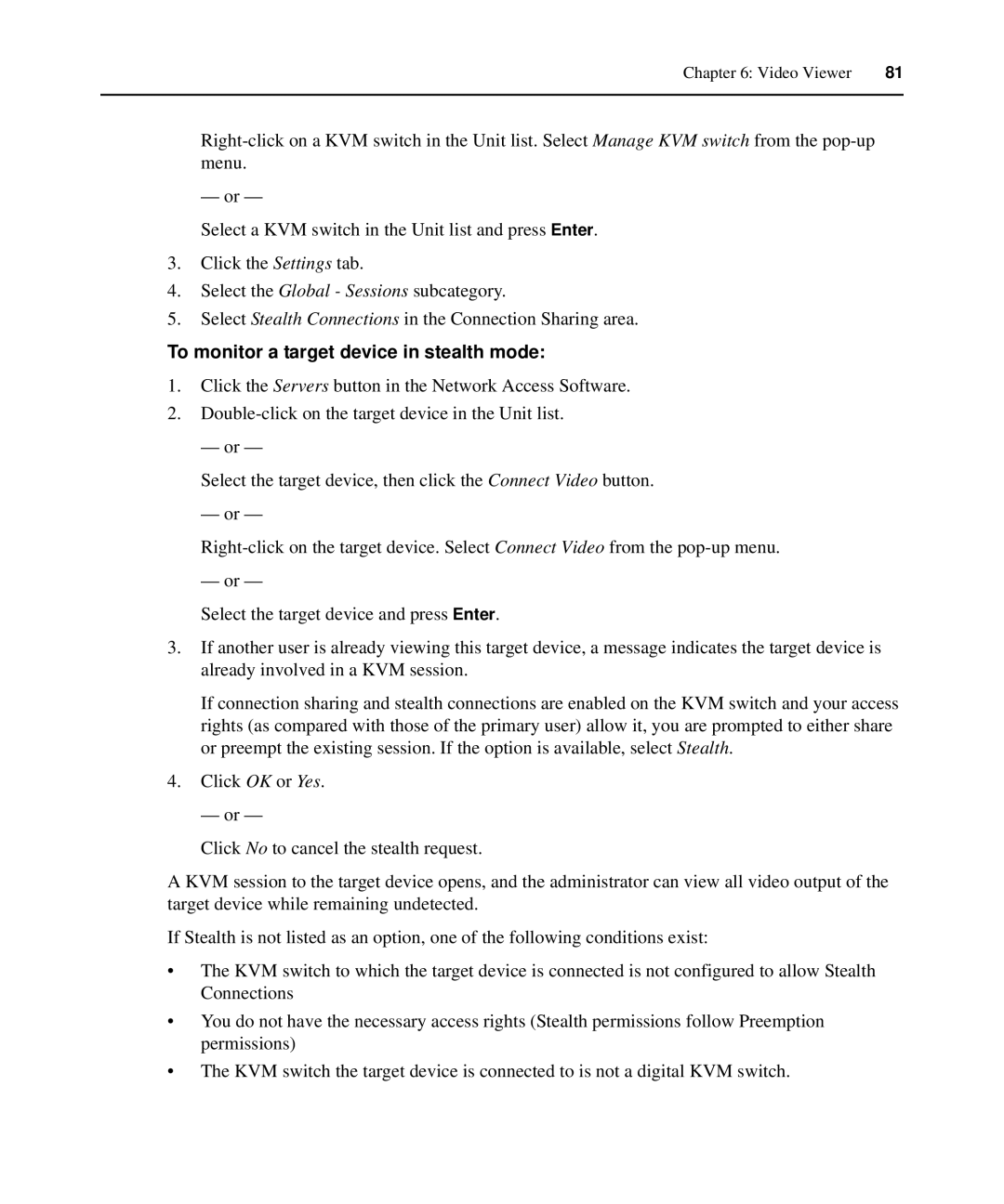 APC AP5616, AP5610, AP5615 manual To monitor a target device in stealth mode 