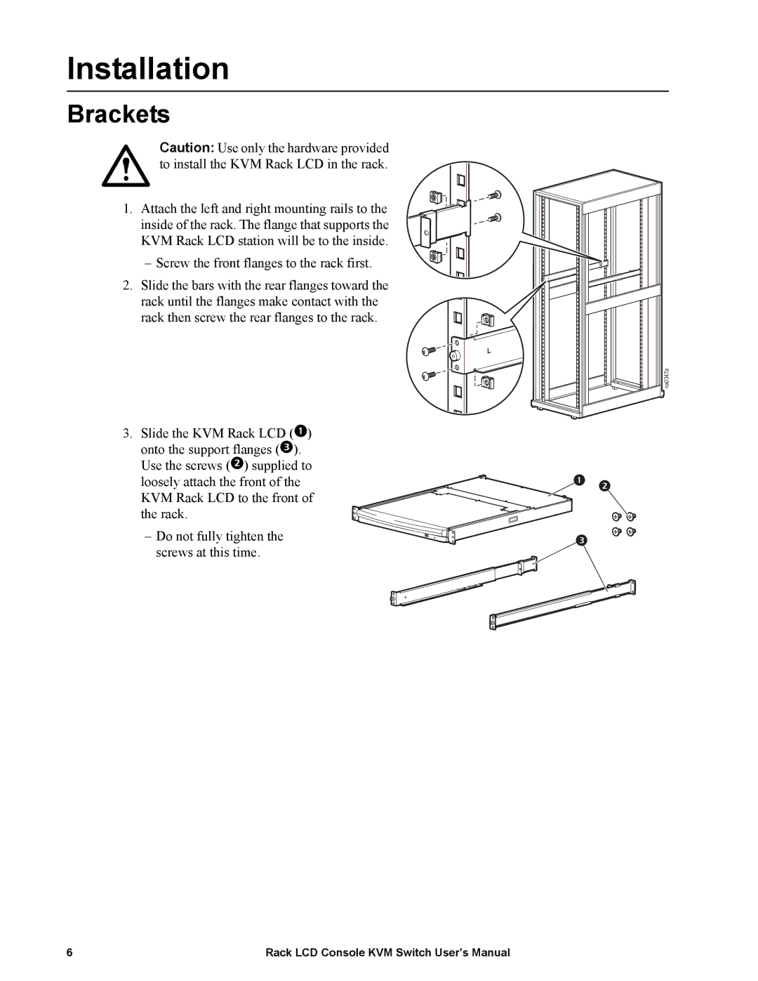 APC AP5816, AP5808 user manual Installation, Brackets 