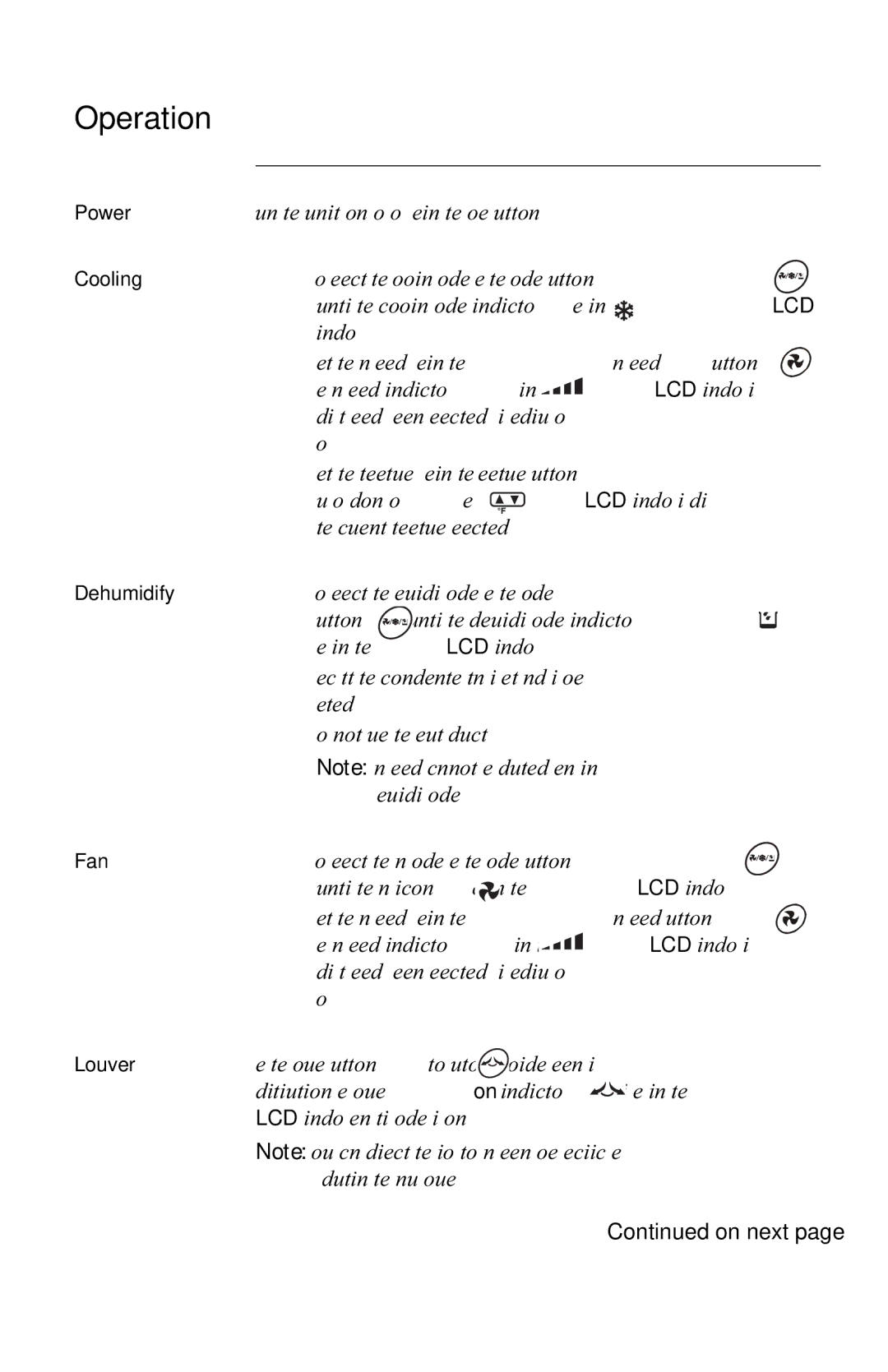 APC AP7003, AP7004 user manual Operation 