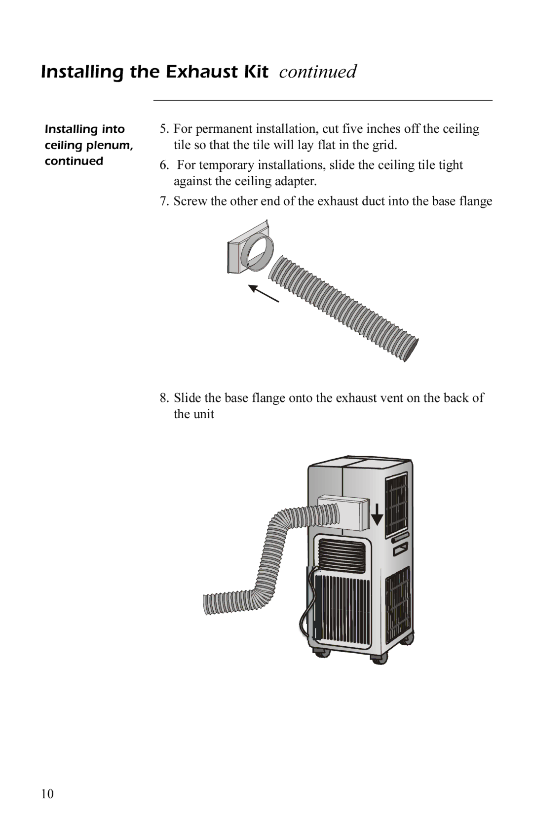 APC AP7004, AP7003 user manual Installing into ceiling plenum 