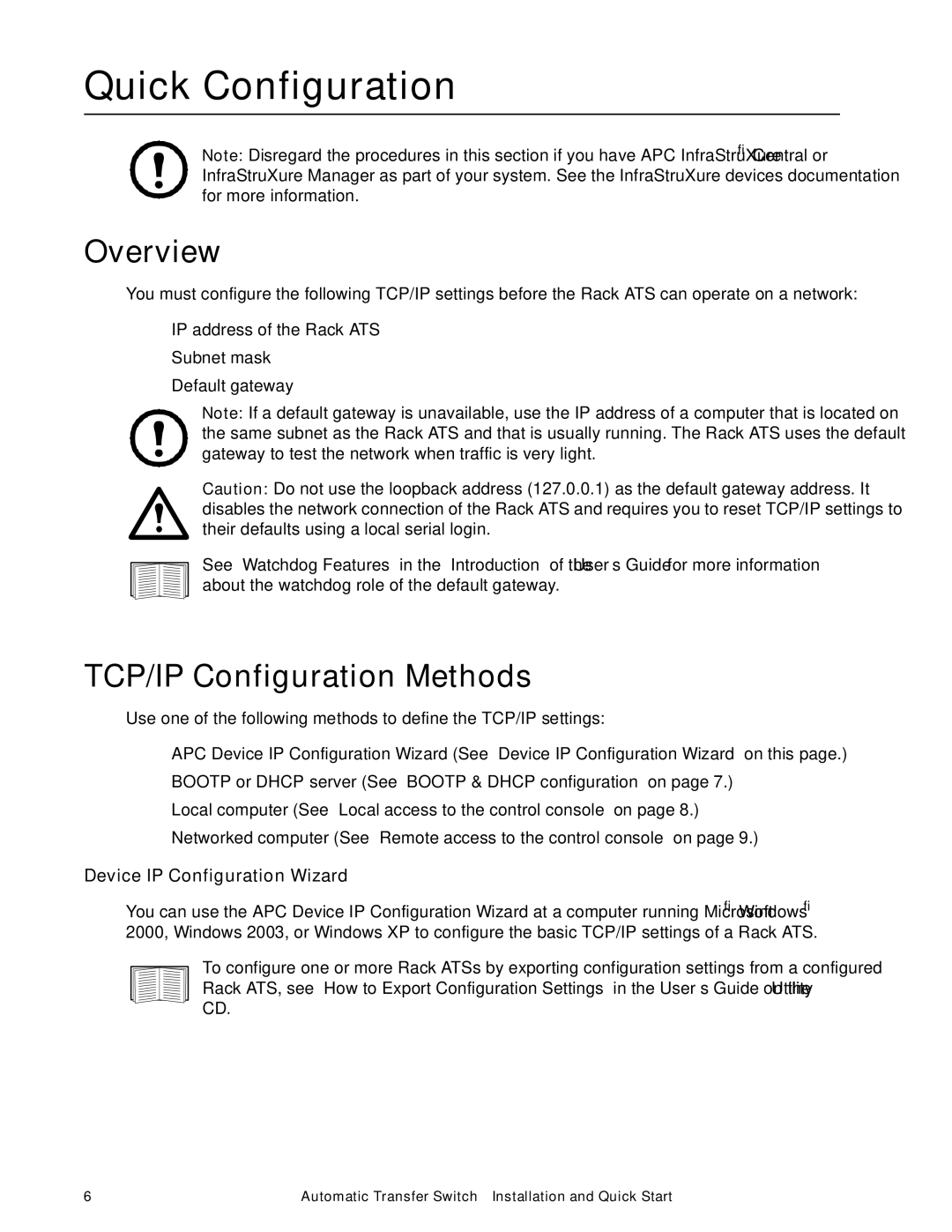 APC AP7752 quick start Quick Configuration, Device IP Configuration Wizard 