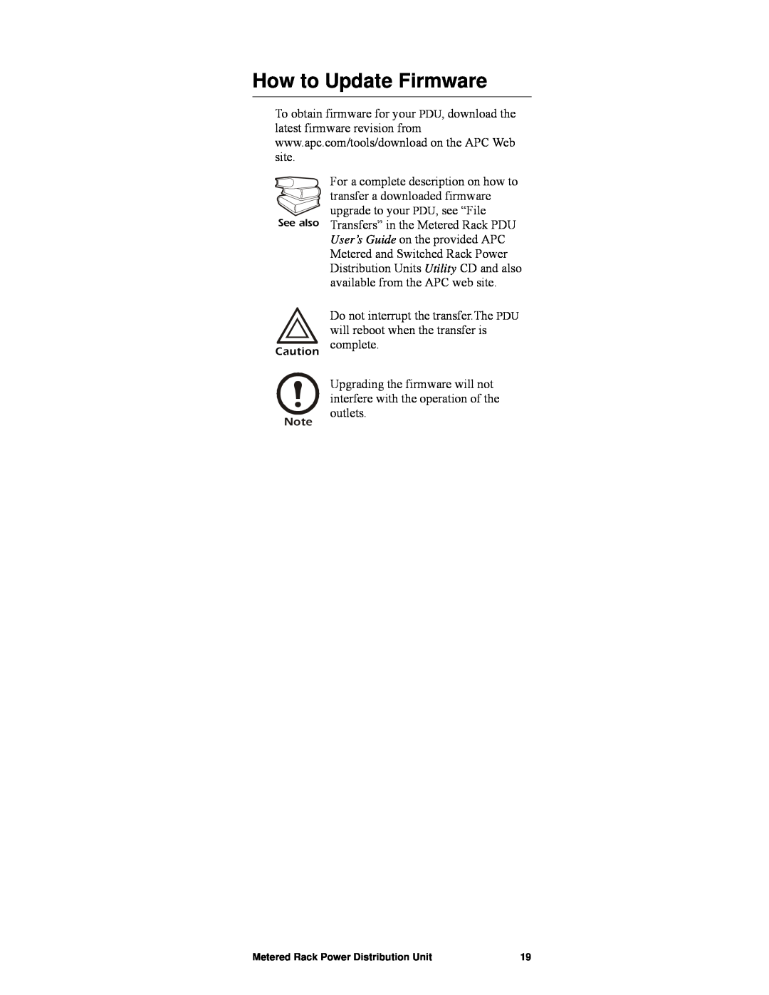APC pdu0123b, AP7820 manual How to Update Firmware 