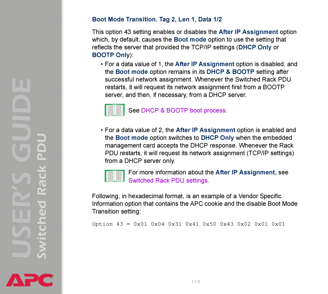 APC AP7900 manual Boot Mode Transition. Tag 2, Len 1, Data 1/2 