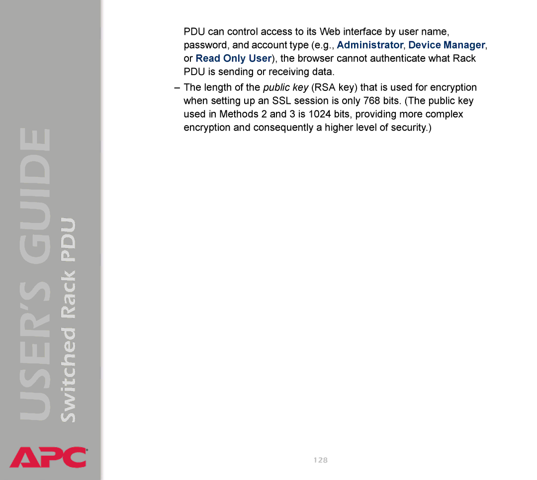 APC AP7900 manual 128 