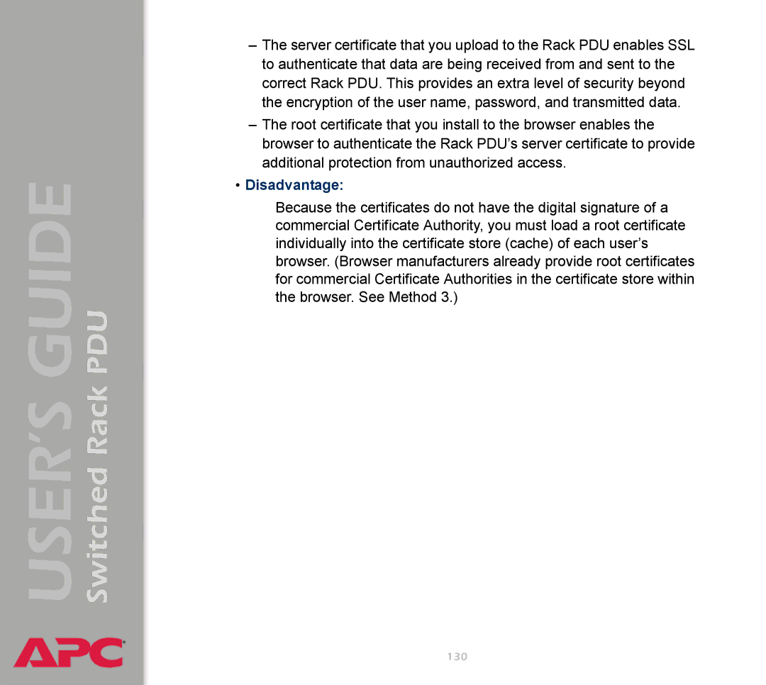 APC AP7900 manual Disadvantage 