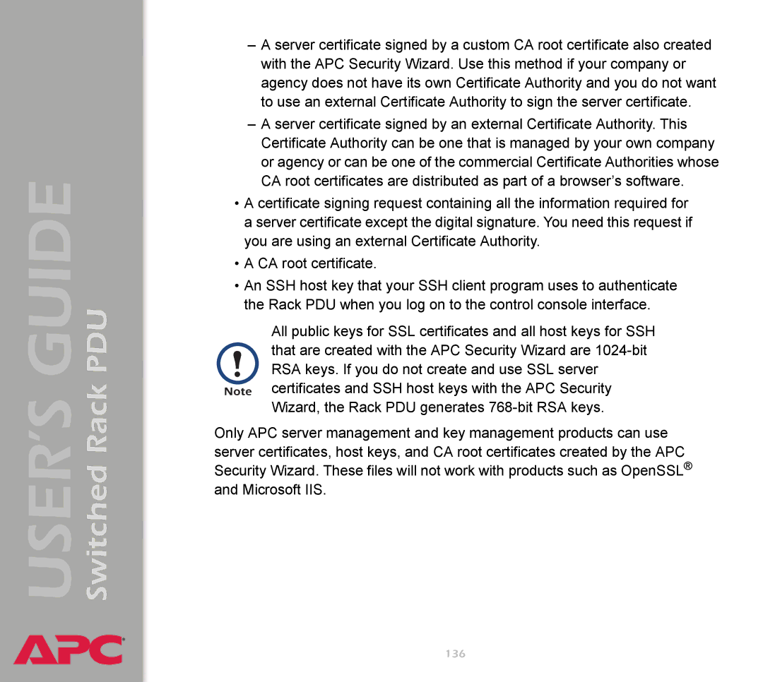 APC AP7900 manual 136 