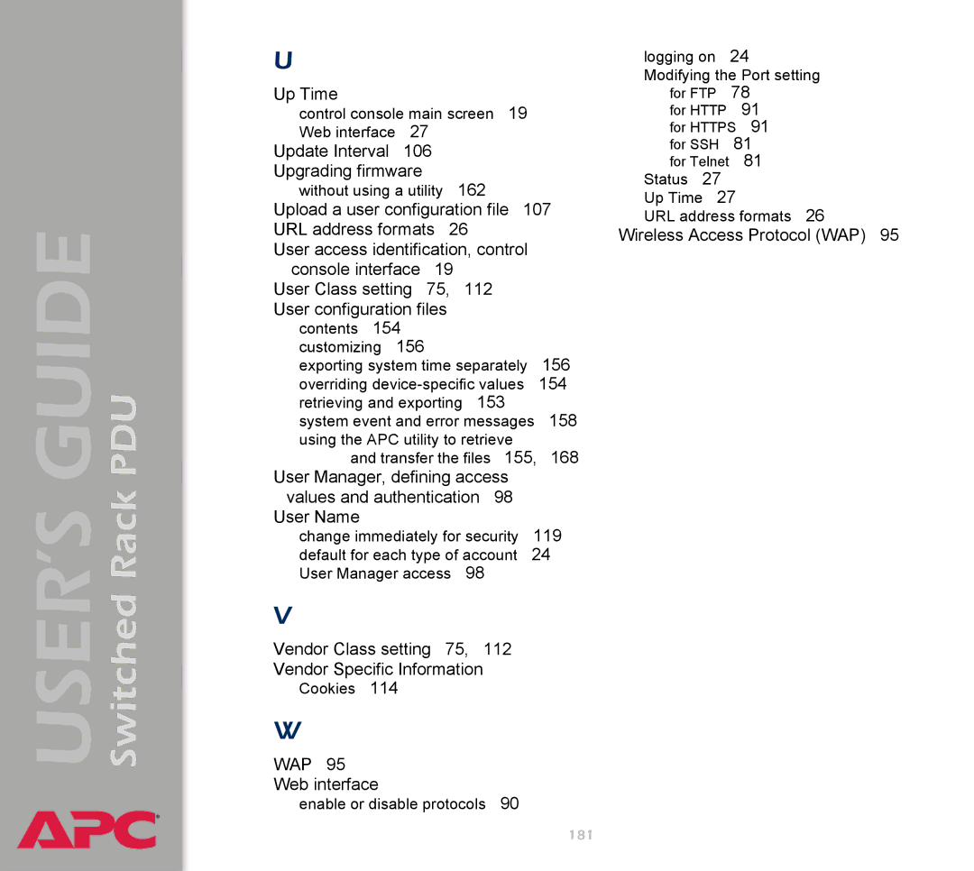 APC AP7900 manual Up Time 