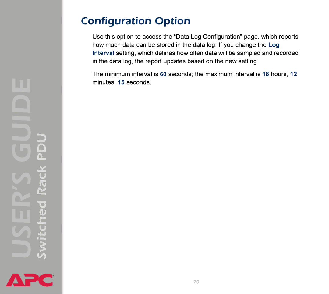 APC AP7900 manual Configuration Option 