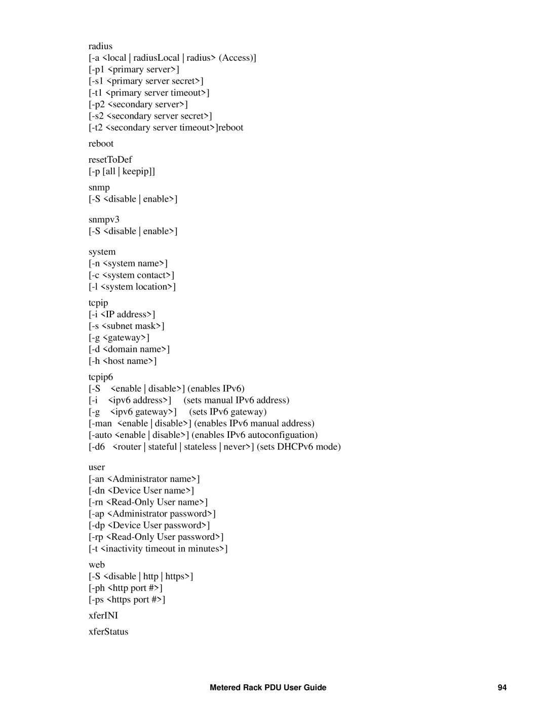 APC AP8886, AP88XX, AP8861 Sets manual IPv6 address 