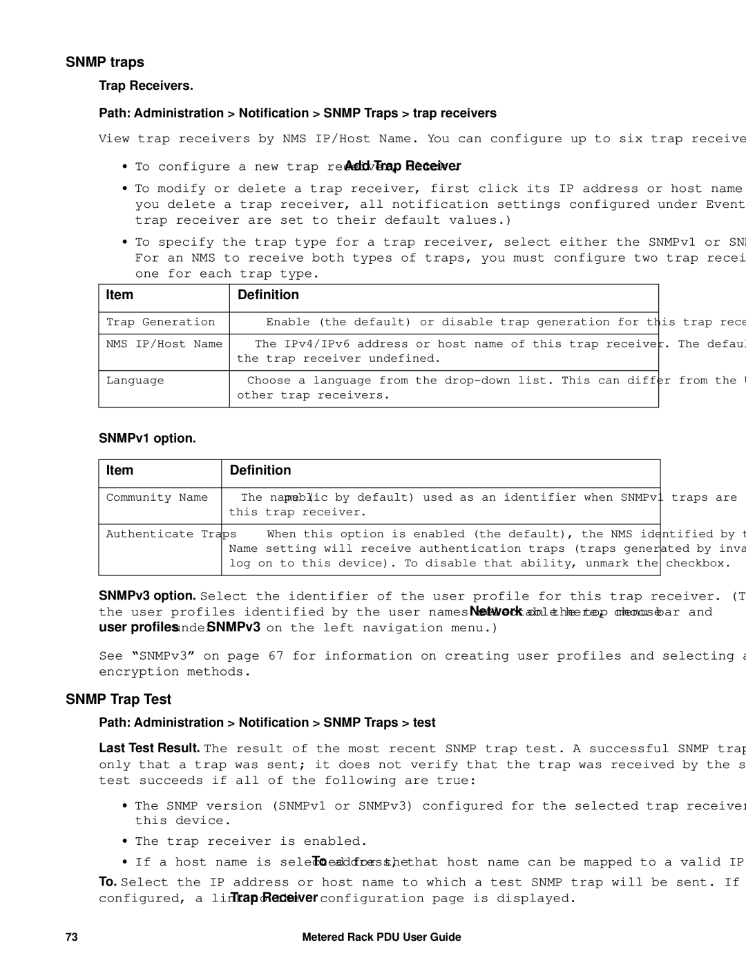 APC AP8886, AP88XX, AP8861 manual Snmp traps, Snmp Trap Test 