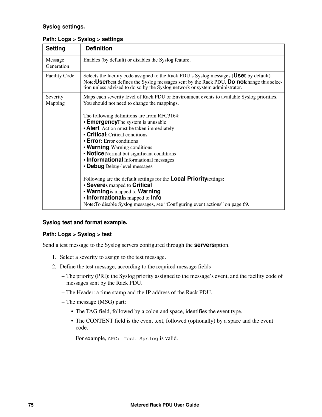 APC AP8861, AP8886, AP88XX manual Informational is mapped to Info 