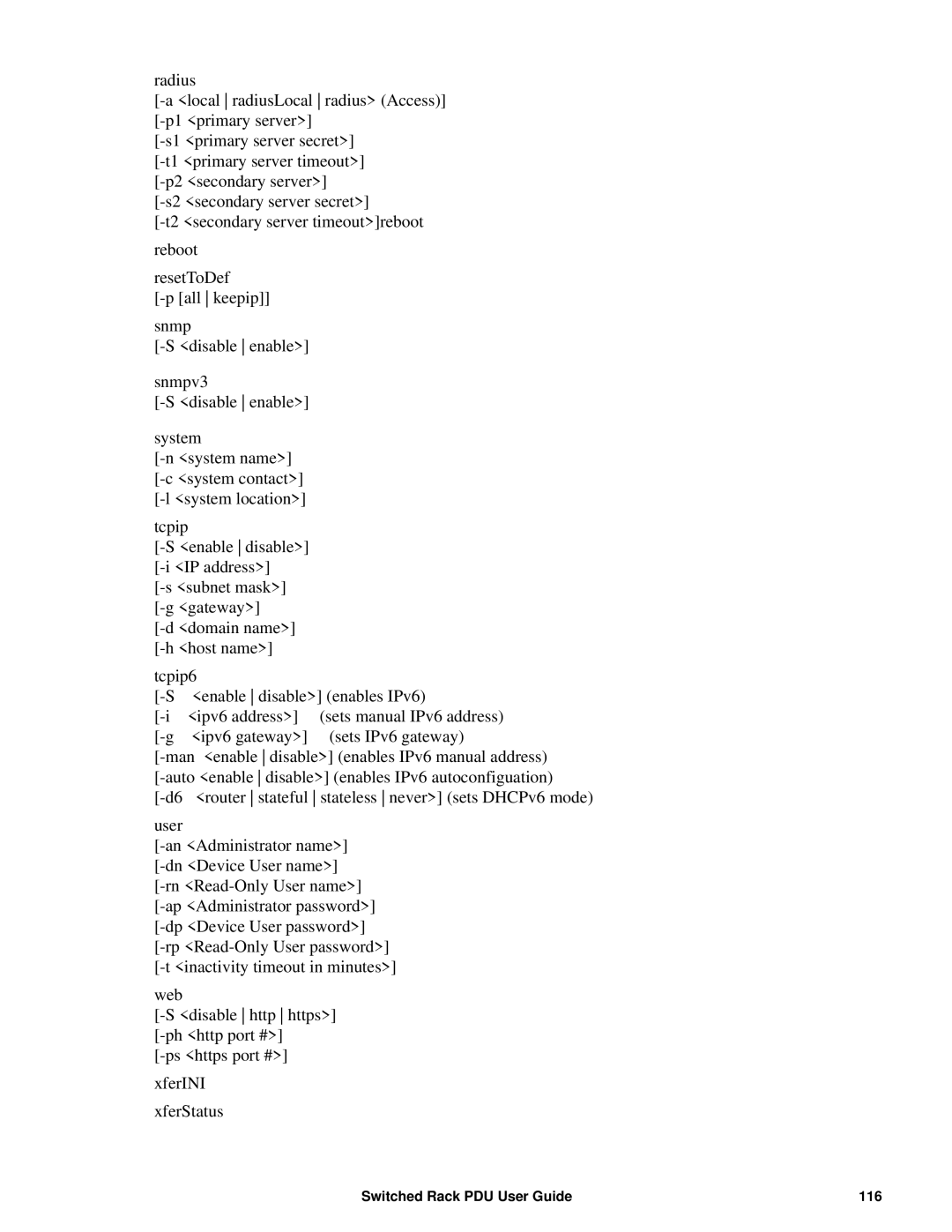 APC AP89XX, AP8941 Sets manual IPv6 address 