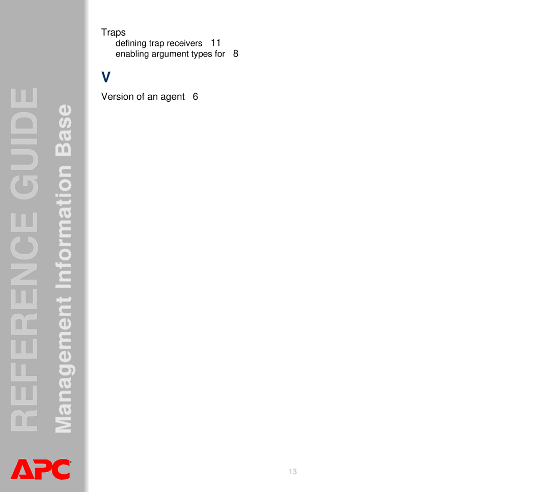 APC AP8959NA3 manual Management Information Base 