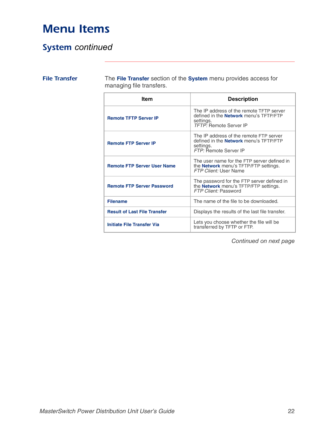 APC AP9217, AP9218, AP9211, AP9212 manual File Transfer, Managing file transfers 