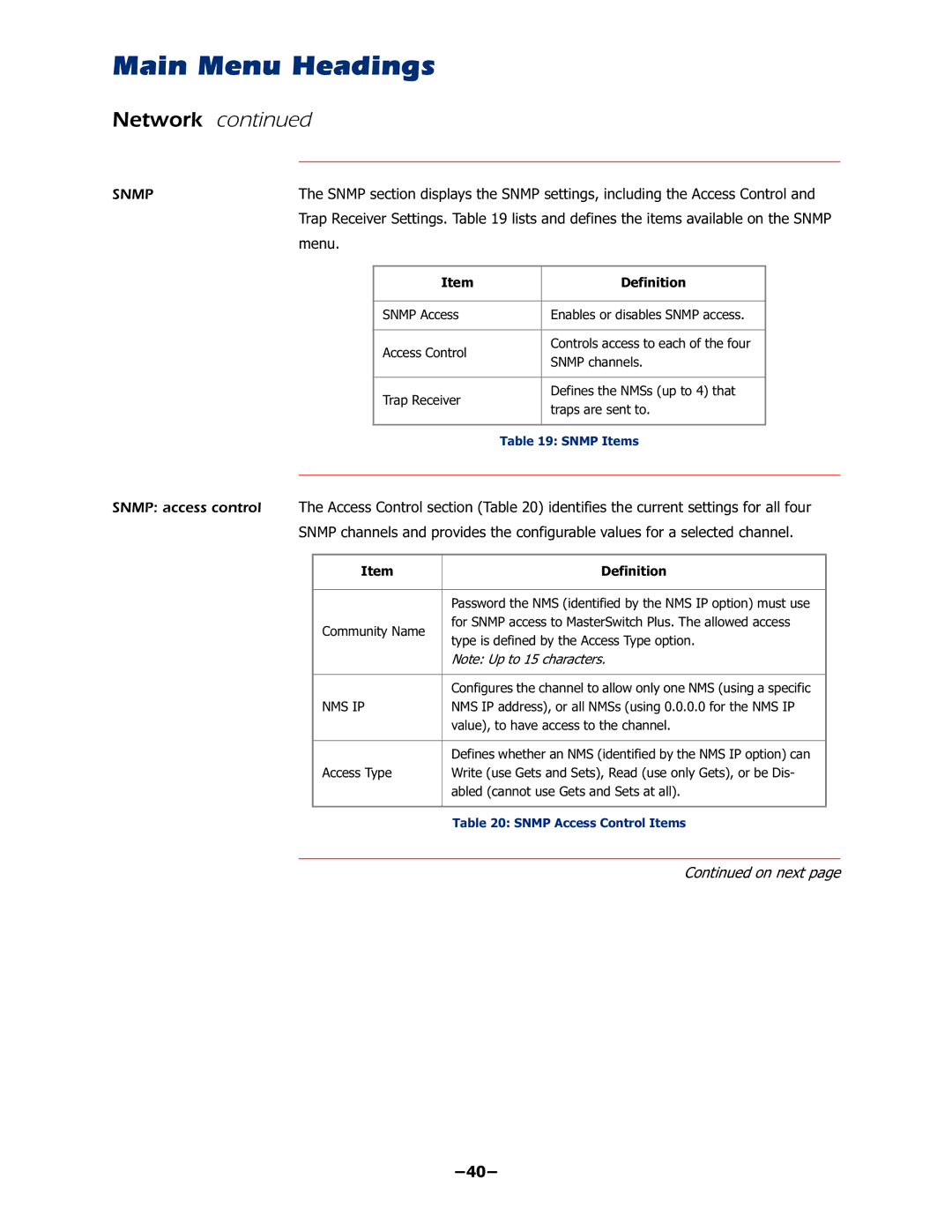 APC AP9225EXP manual ±±, 7DEOH6103$FFHVV&RQWURO,WHPV 