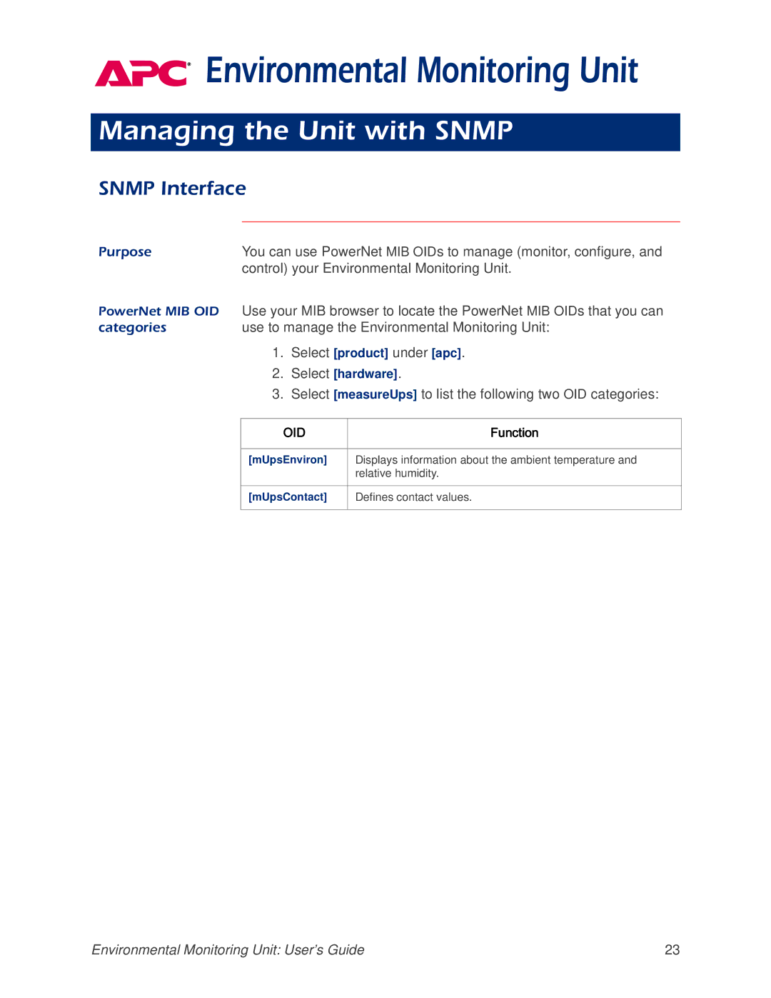 APC AP9312THi manual Managing the Unit with Snmp, Snmp Interface 