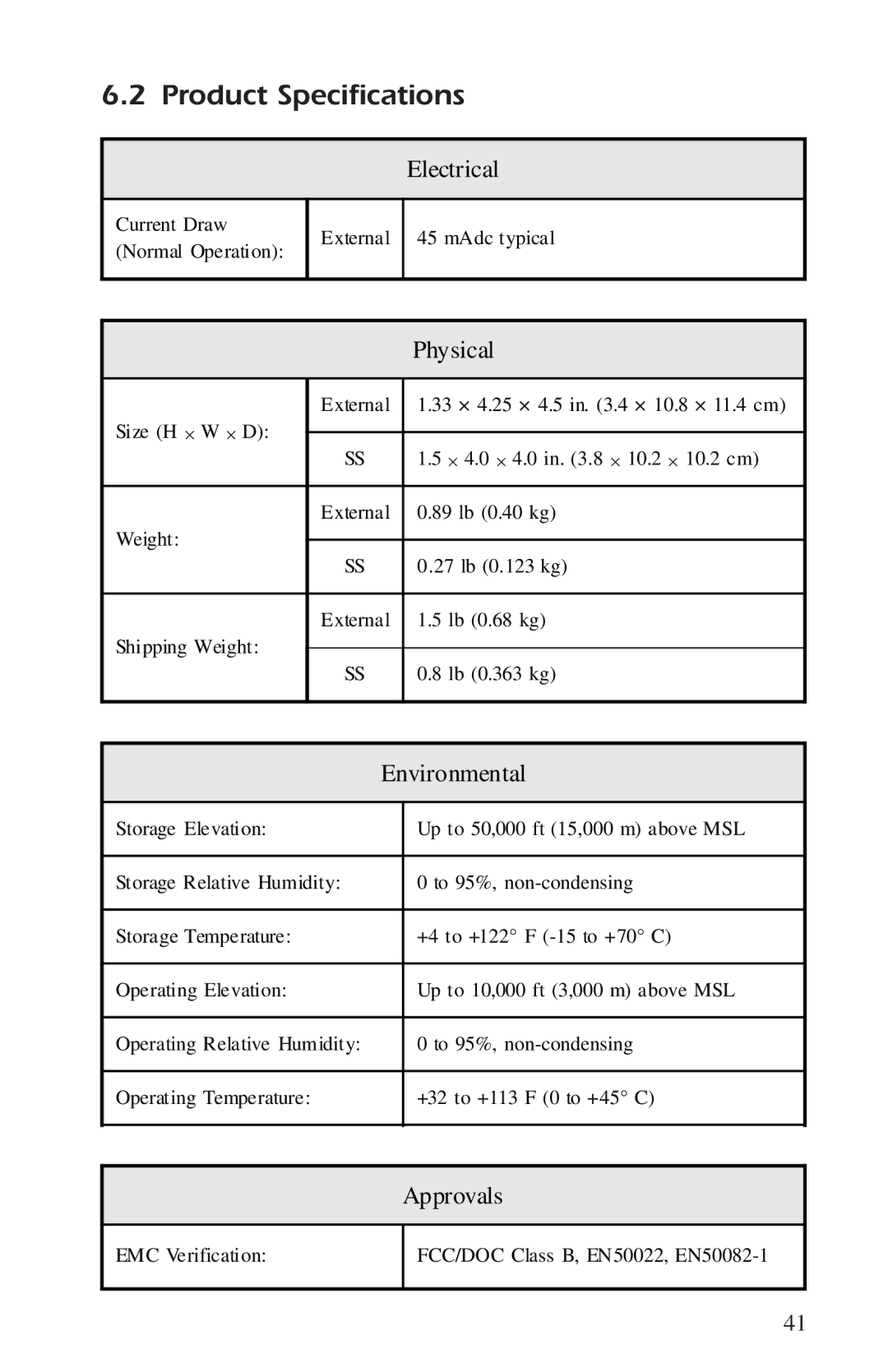 APC AP9208, AP9608 manual Product Specifications, Electrical, Physical, Environmental, Approvals 