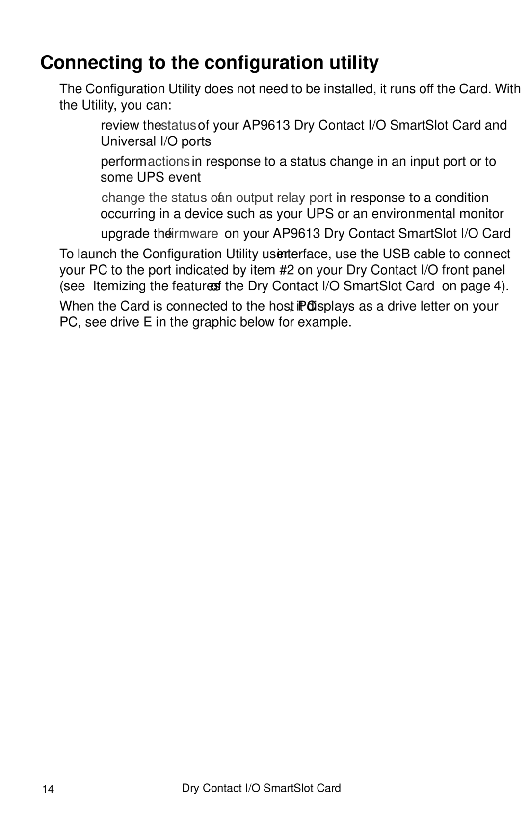 APC AP9613, AP9810 manual Connecting to the configuration utility 