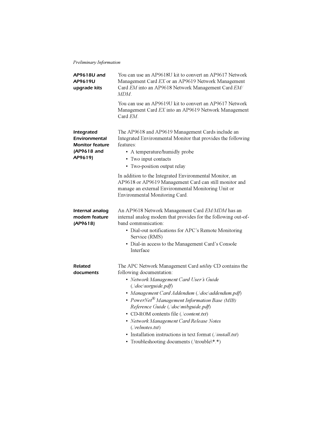 APC AP9617 quick start manual Mdm 