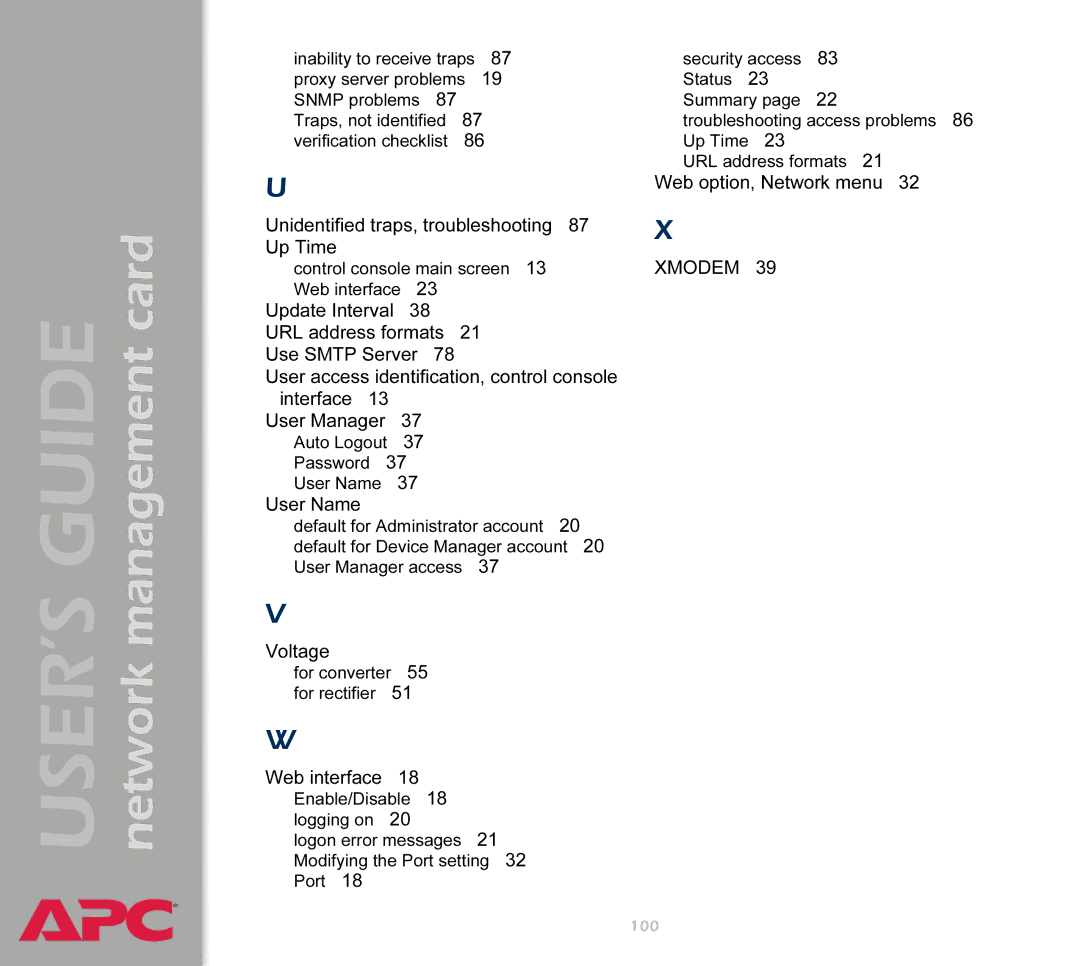 APC AP9617 manual Xmodem 