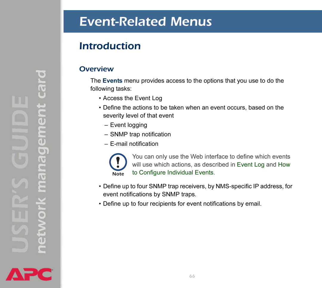 APC AP9617 manual Event-Related Menus, Introduction 