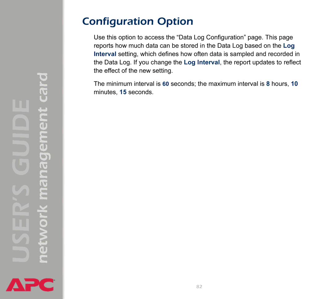 APC AP9617 manual Configuration Option 