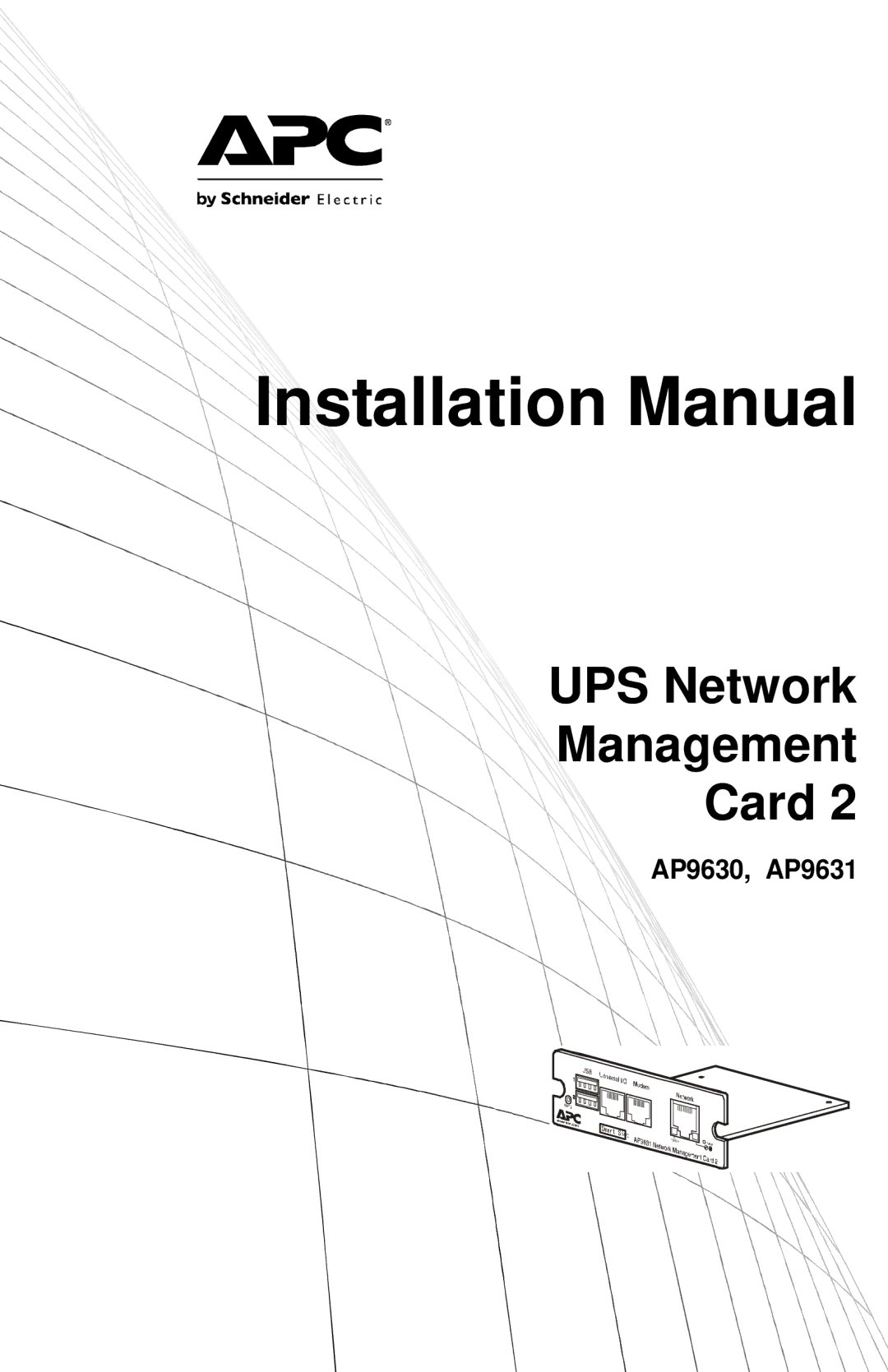 APC AP9630 installation manual Installation Manual 