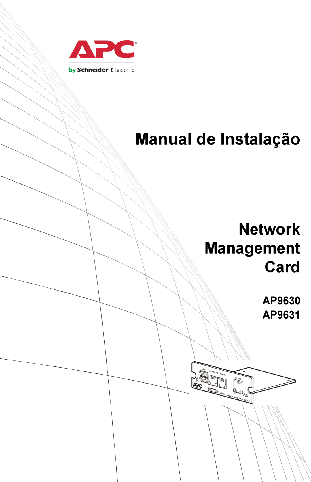 APC manual Manual de Instalação, AP9630 AP9631 