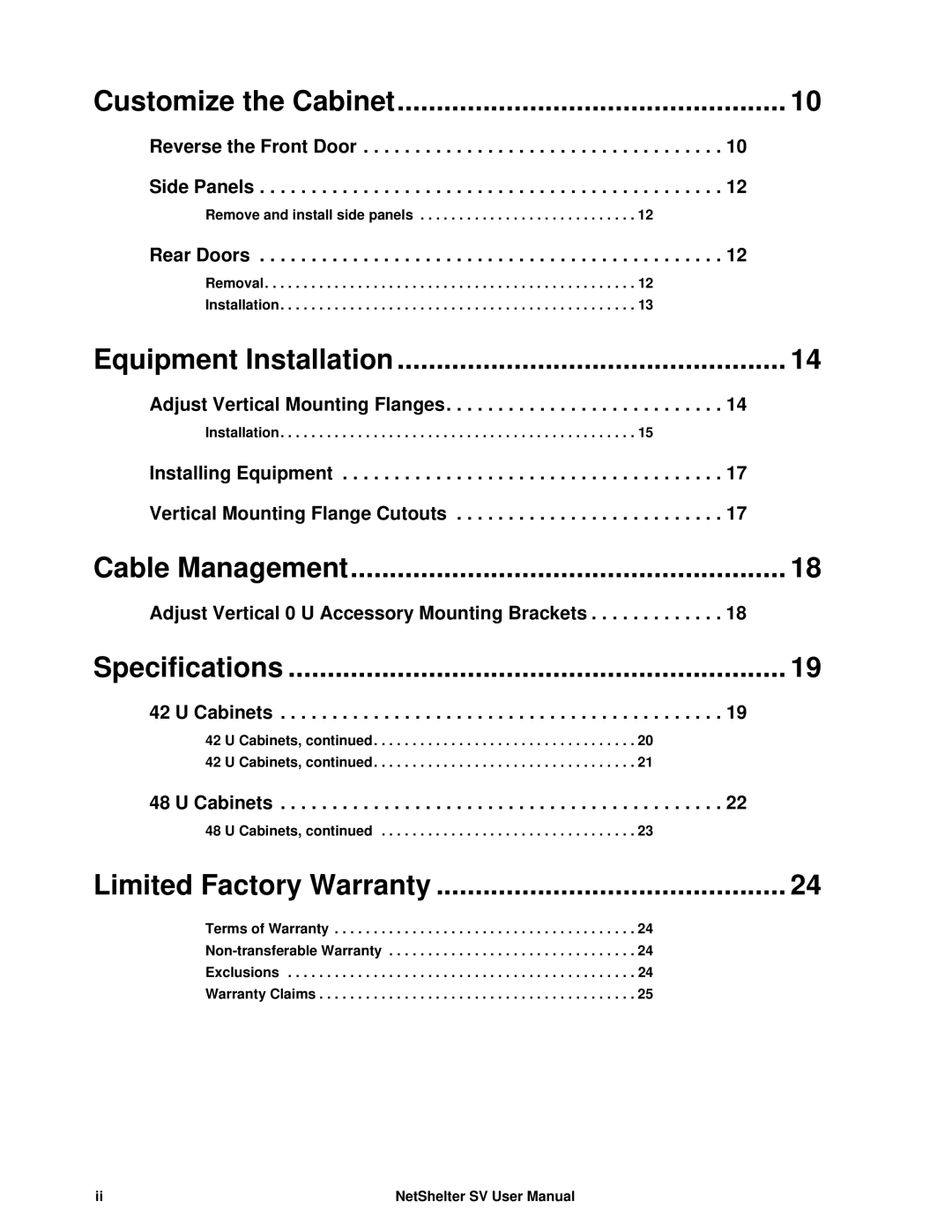 APC AR2400 user manual Limited Factory Warranty 