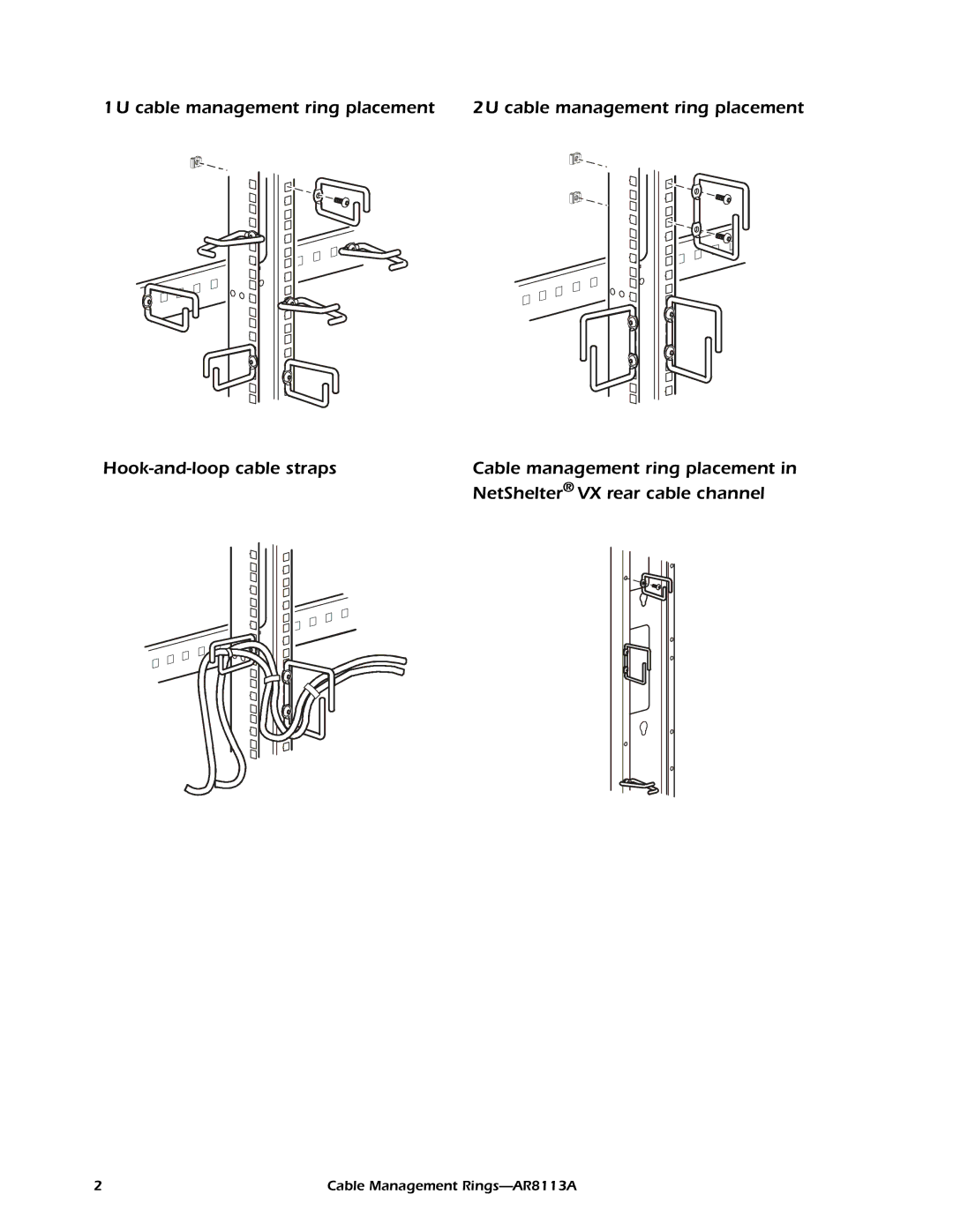 APC instruction sheet Cable Management Rings-AR8113A 