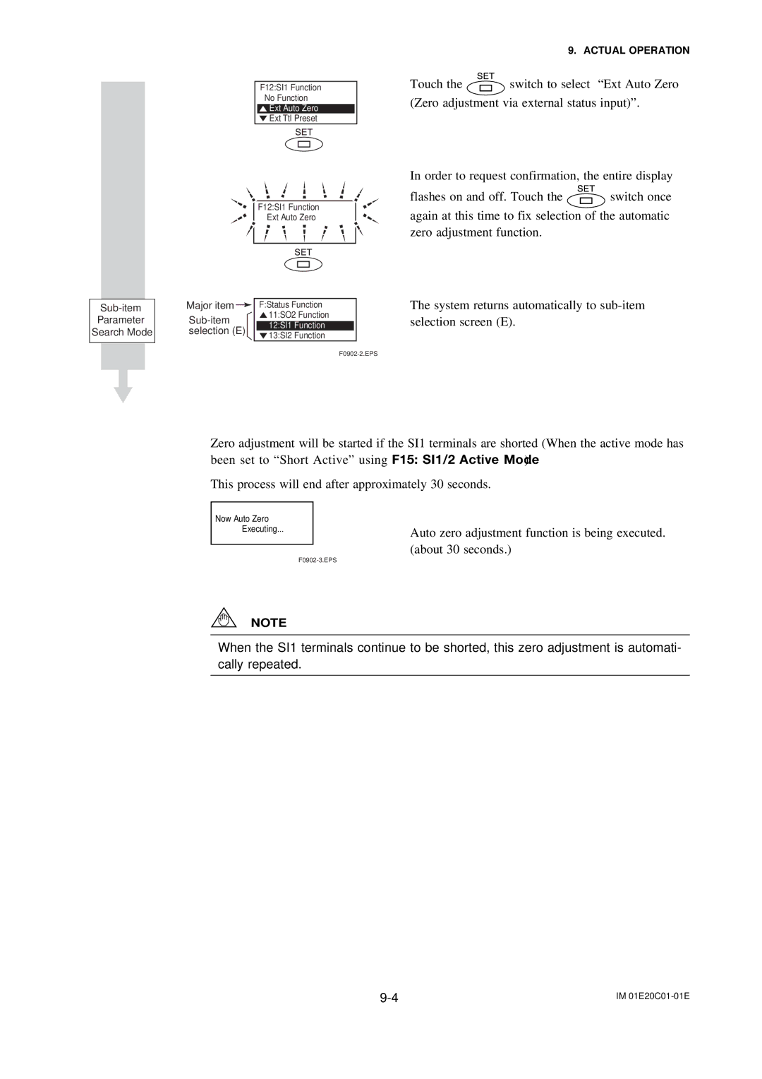 APC AXFA11G user manual Ext Auto Zero 