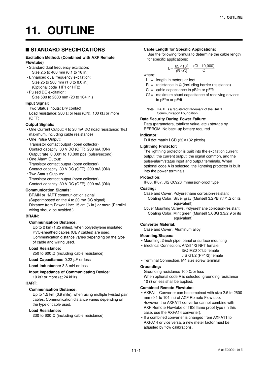 APC AXFA11G user manual Outline, 65 10 Cf 10,000 