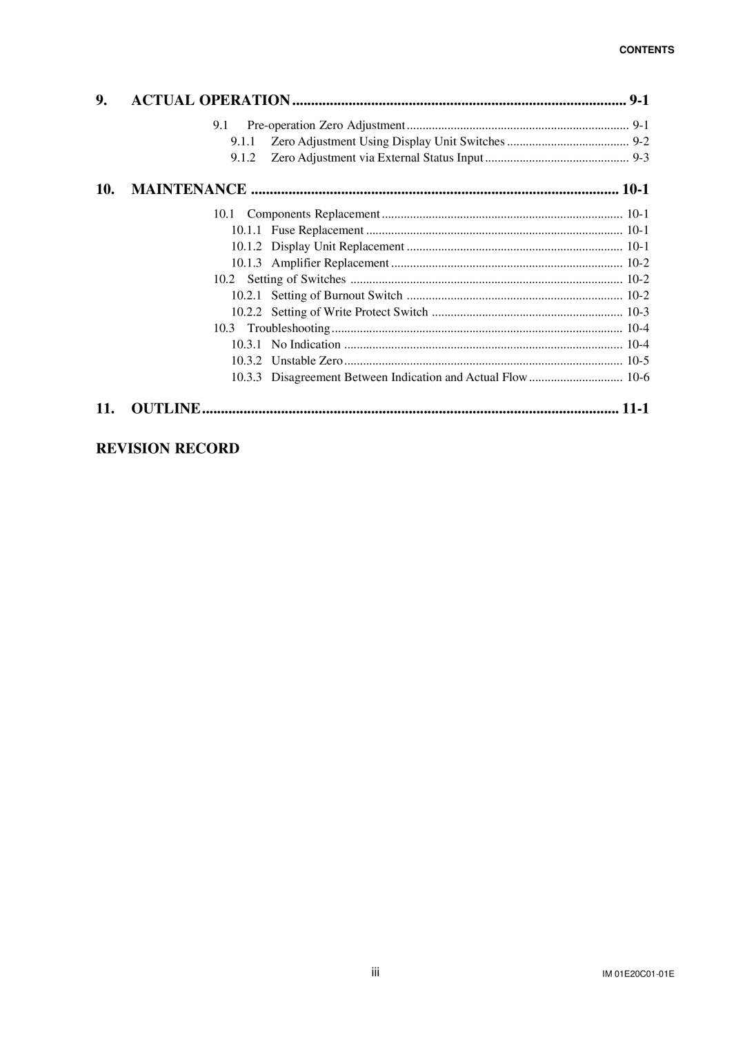 APC AXFA11G user manual Revision Record 