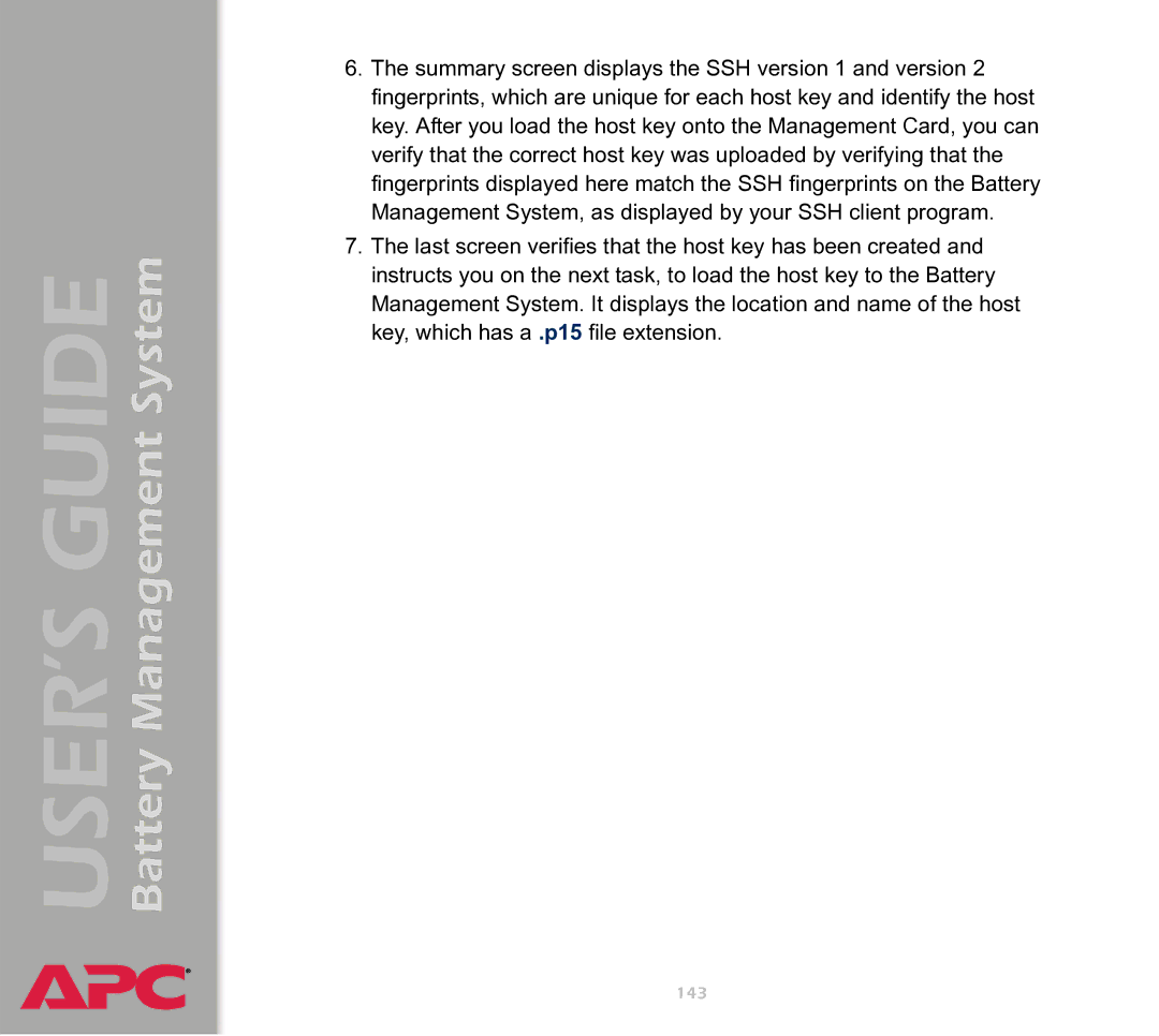 APC Battery Management System manual 143 