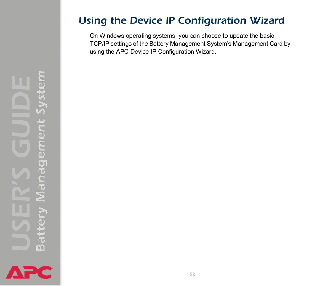 APC Battery Management System manual Using the Device IP Configuration Wizard 