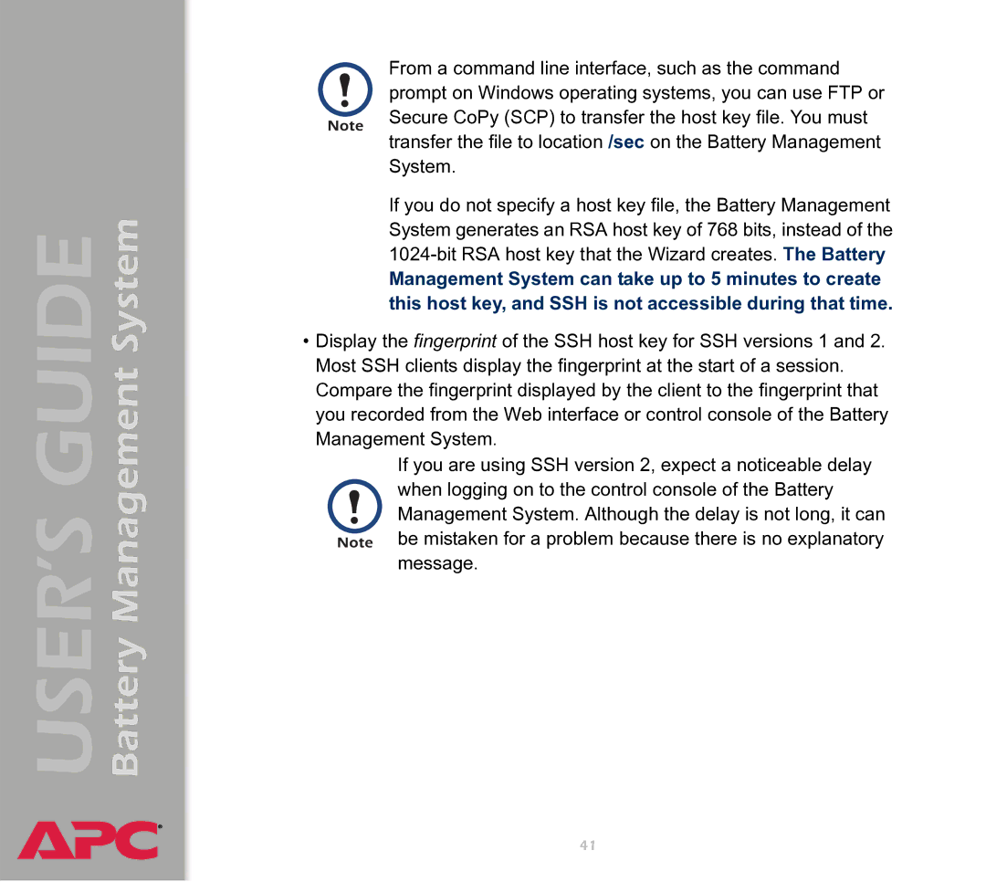 APC Battery Management System manual 