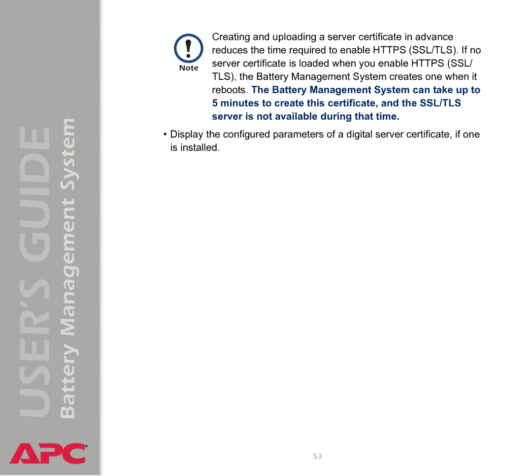 APC Battery Management System manual 