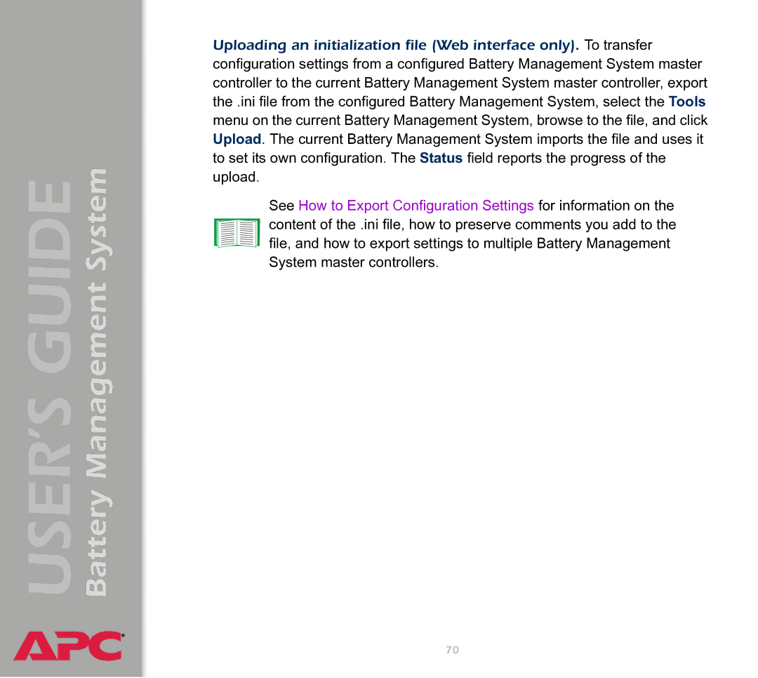 APC Battery Management System manual 