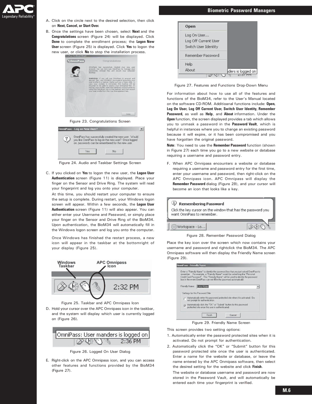 APC BIOM34-EC user manual Congratulations Screen 