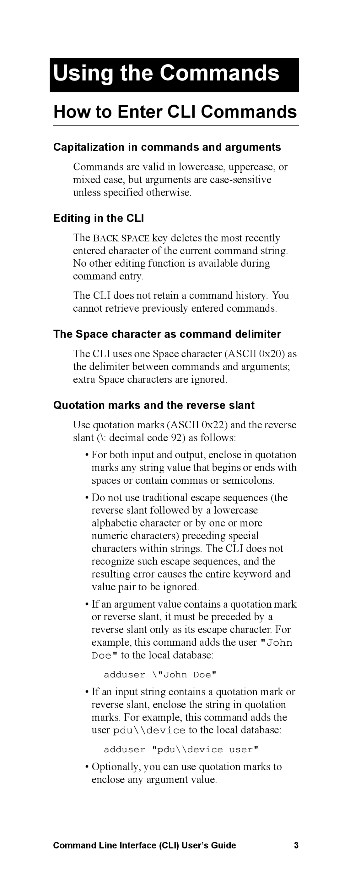 APC Command Line Interface manual Using the Commands, How to Enter CLI Commands 