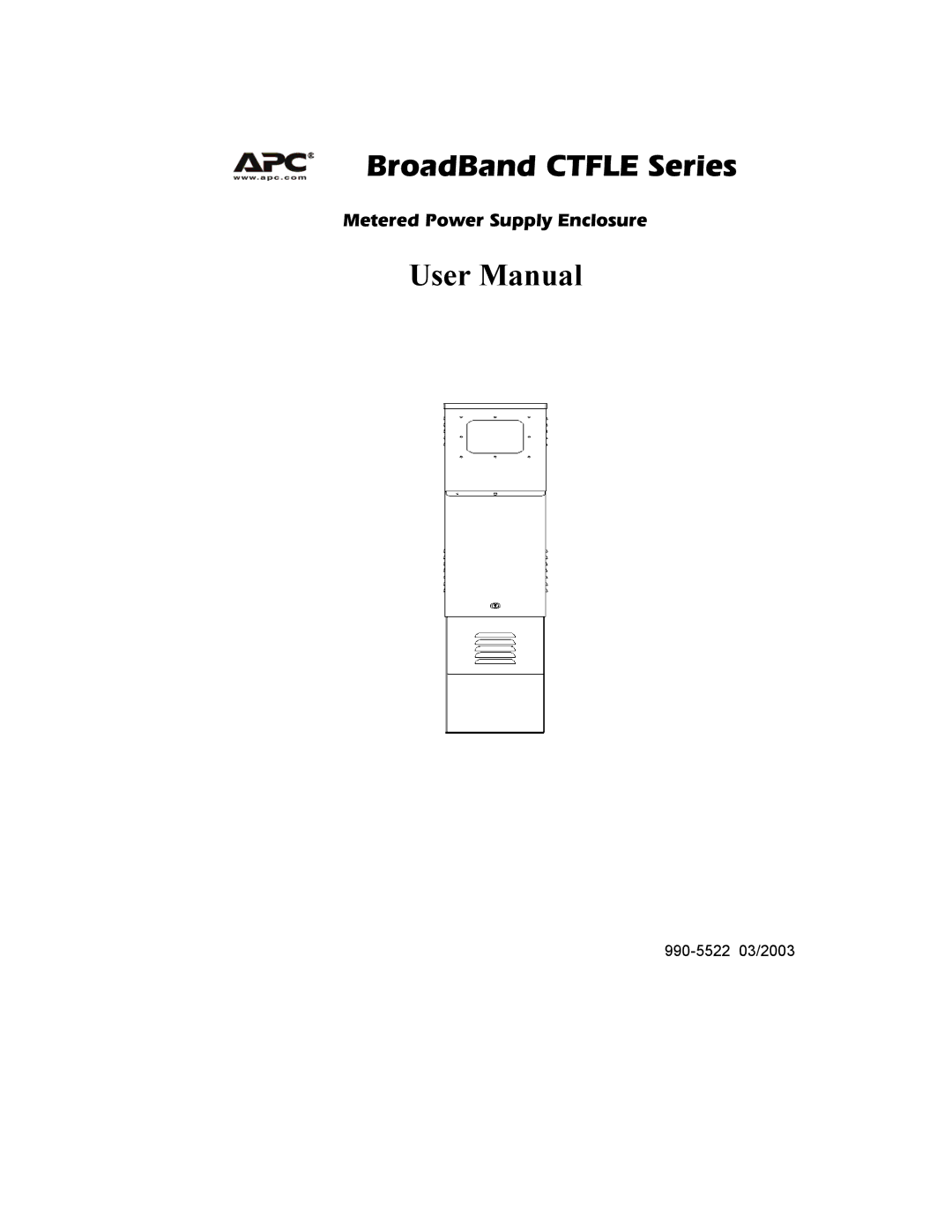 APC CTFLE user manual BroadBand Ctfle Series 