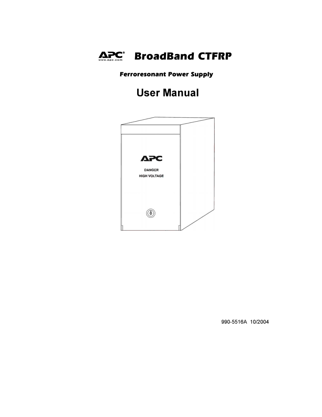 APC CTFRP user manual BroadBand Ctfrp 