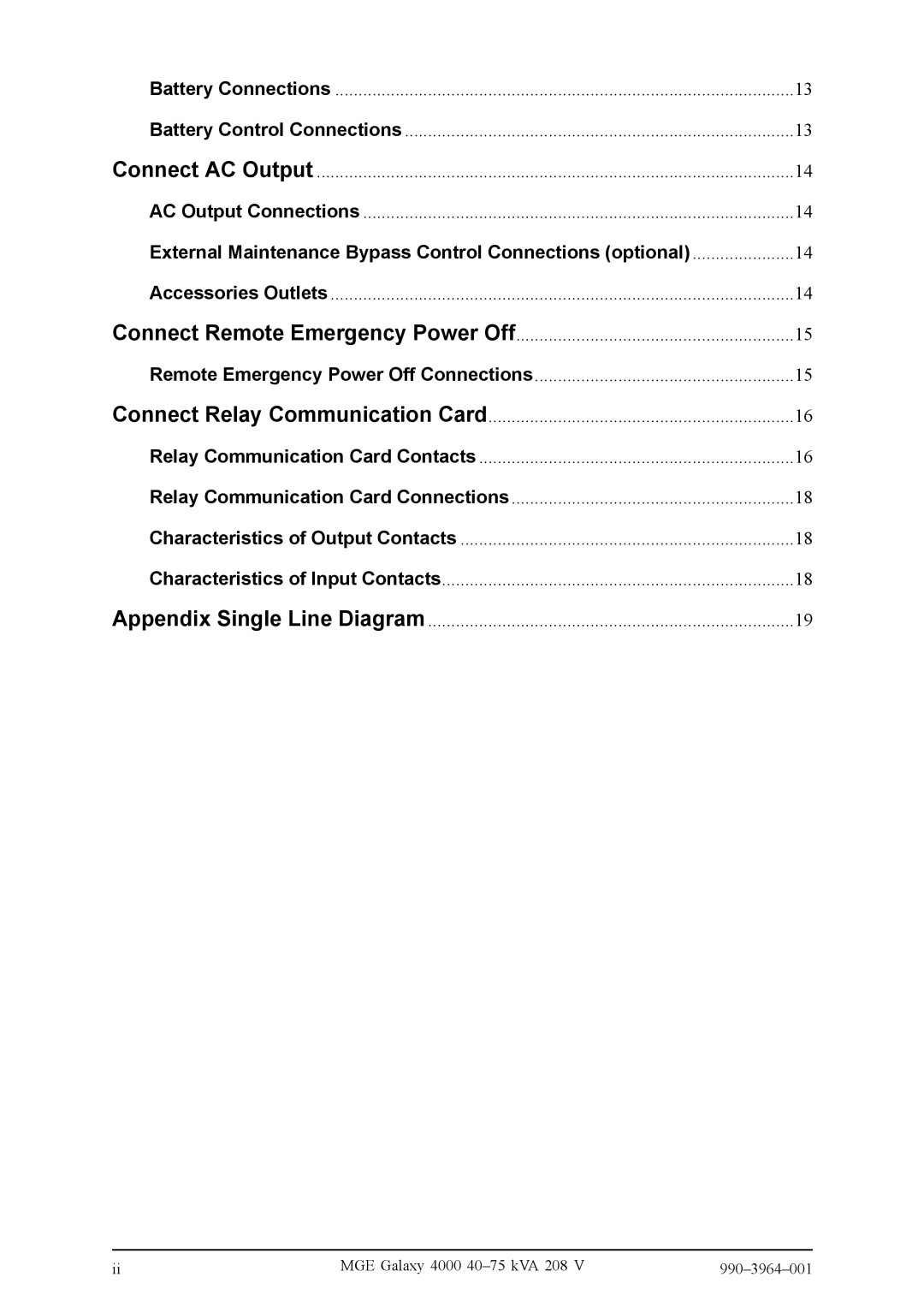 APC GLF50KF, 40004075KVA208Vi manual External Maintenance Bypass Control Connections optional 