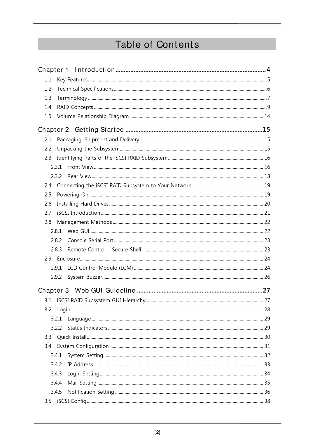 APC iSCSI SATA II installation and configuration manual Table of Contents 