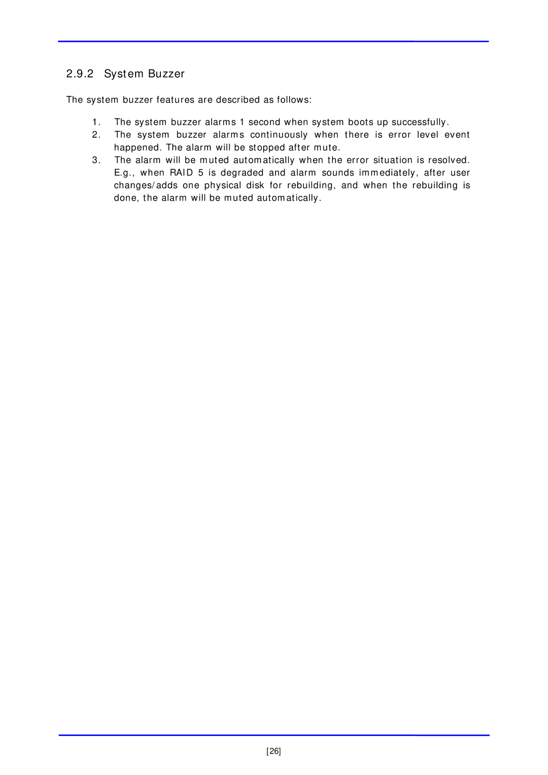 APC iSCSI SATA II installation and configuration manual System Buzzer 