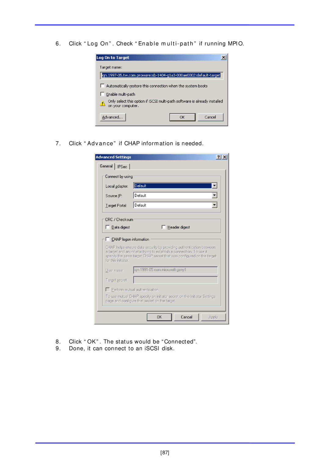 APC iSCSI SATA II installation and configuration manual 