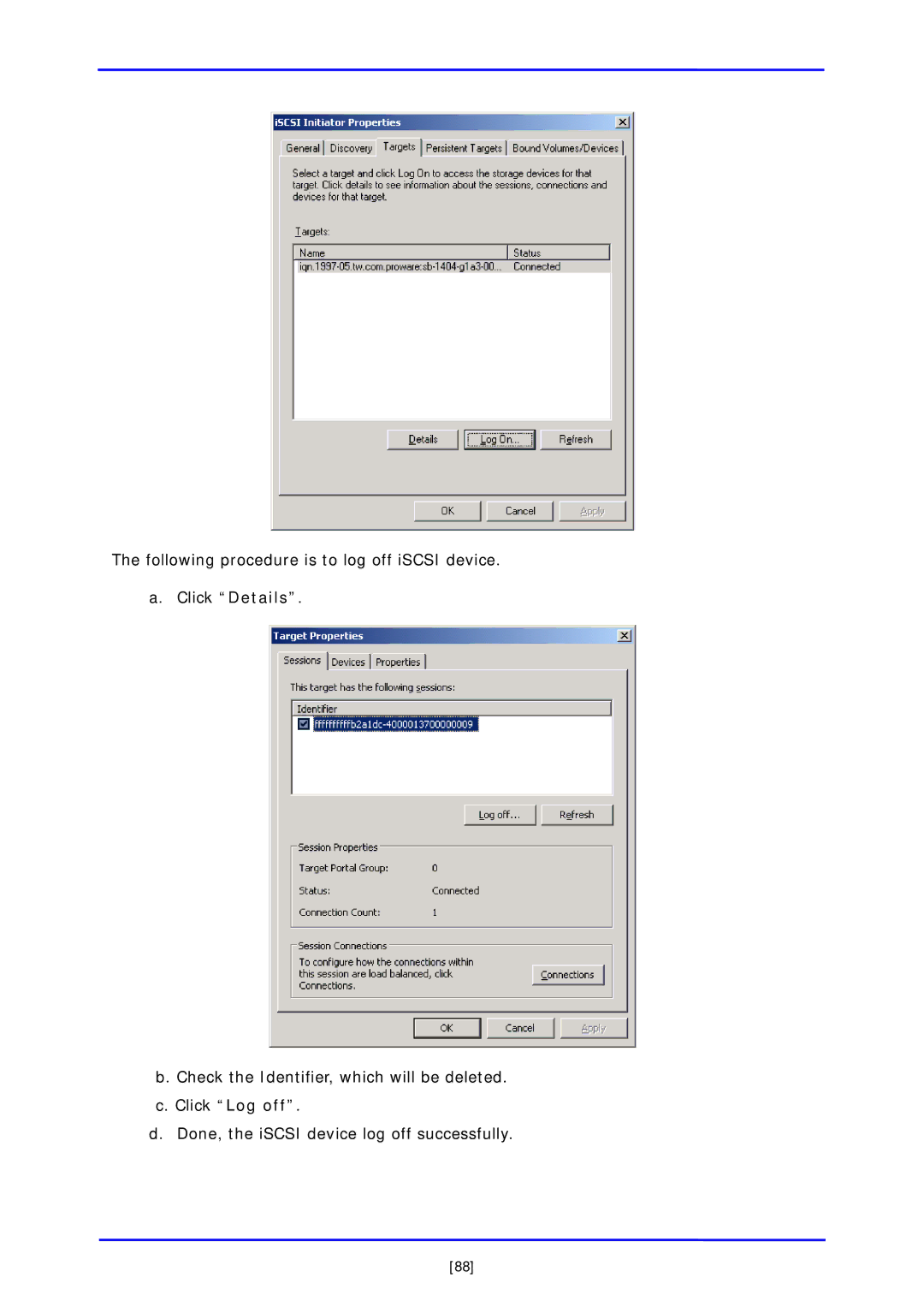 APC iSCSI SATA II installation and configuration manual Click Details 