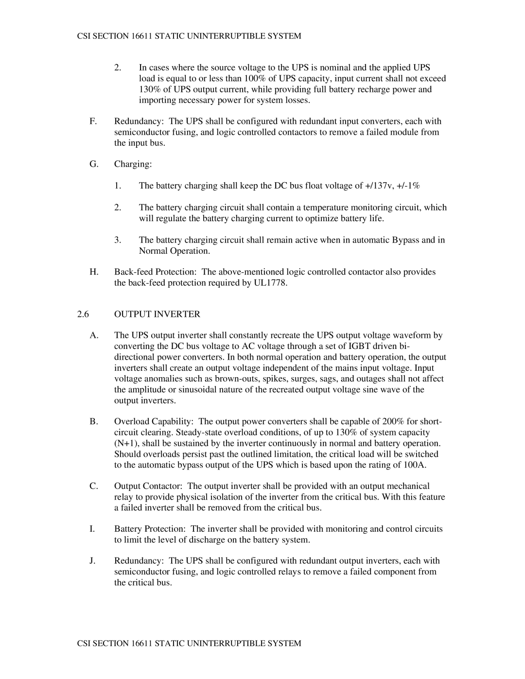 APC LX specifications Output Inverter 