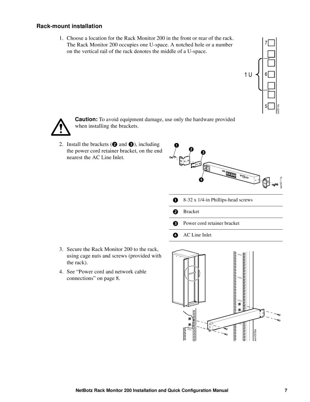 APC NBRK0200 configurationmanual Rack-mount installation 