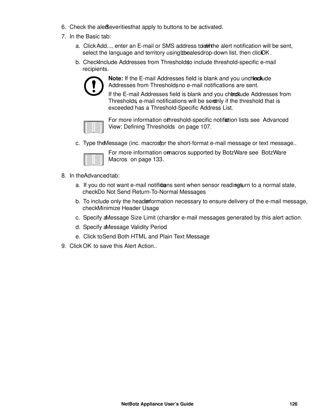 APC NBRK0450, NBRK0550, NBRK0570 manual NetBotz Appliance User’s Guide 126 